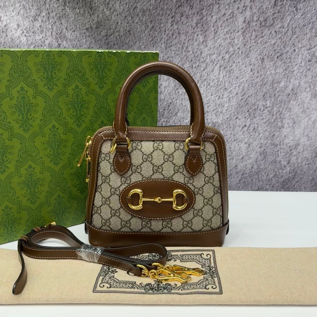 95新 GUCCI/古驰 老花手提单肩包C1192461 4958