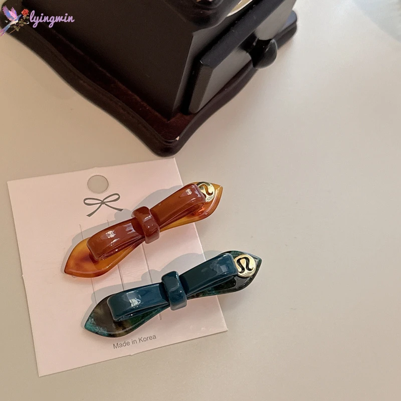 法式简约蝴蝶结鸭嘴刘海碎发夹子少女侧边夹一字夹鸭嘴夹lulu发饰