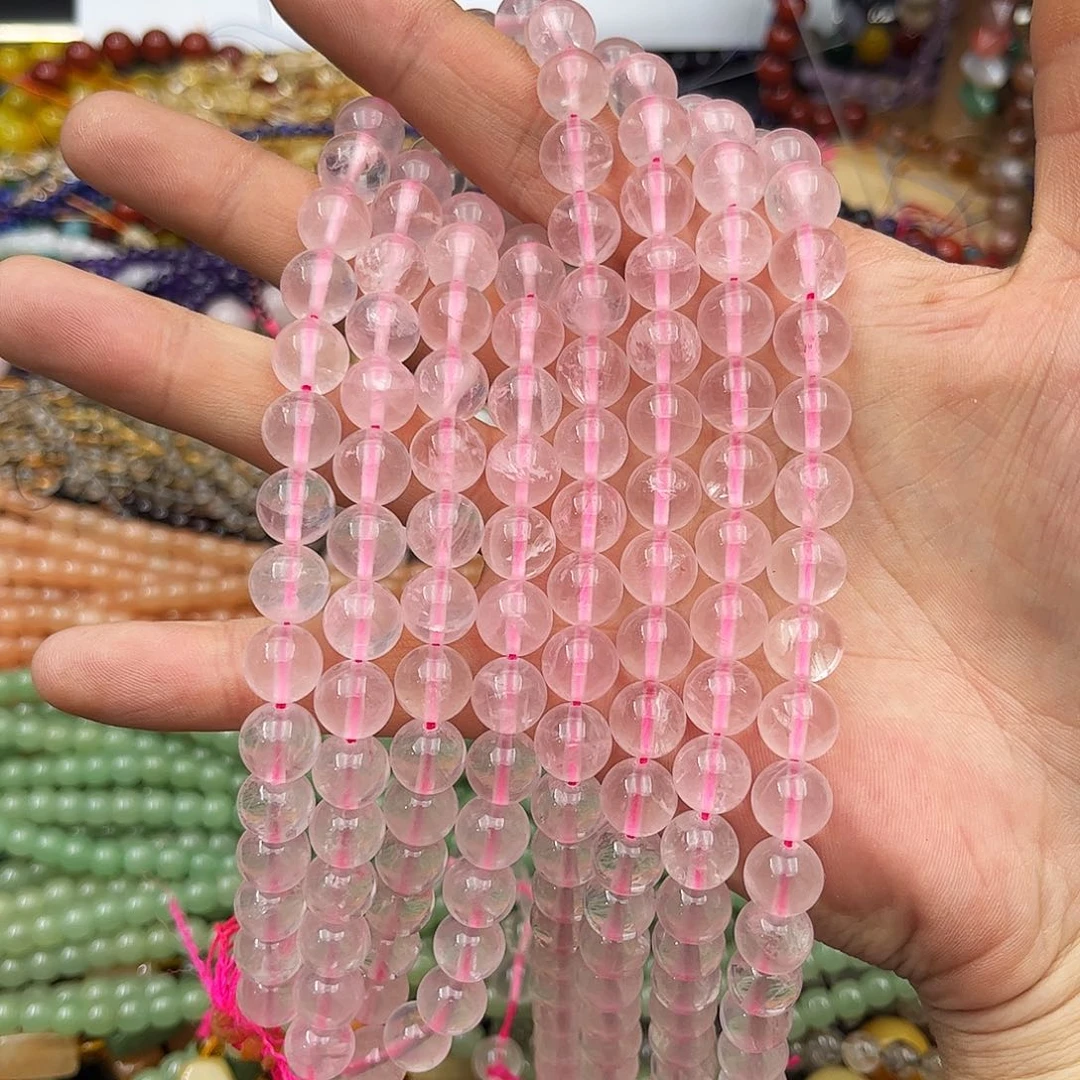 玛瑙/玉髓未镶嵌珠宝半成品k10冰透粉晶