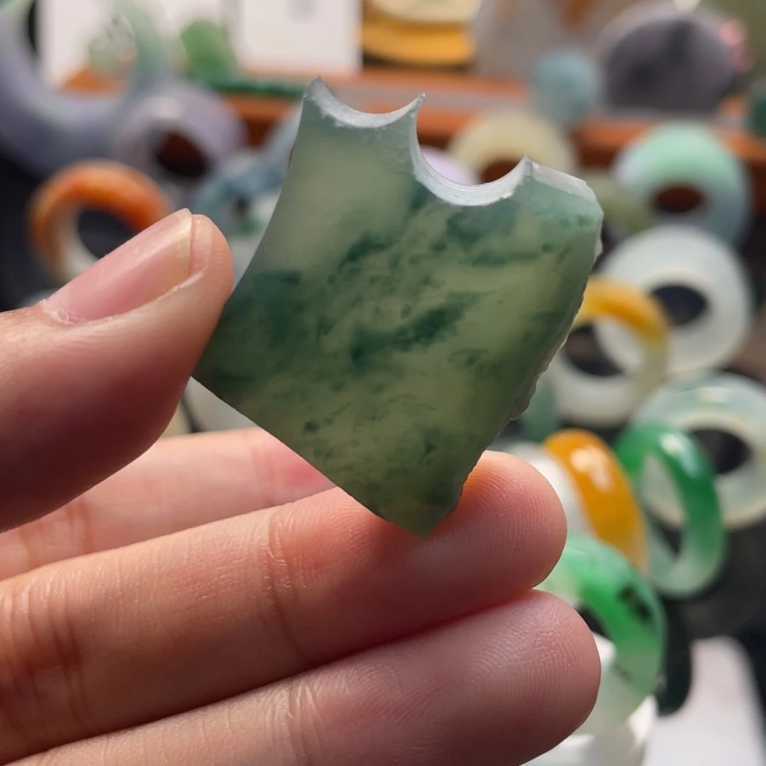 定制翡翠未镶嵌  晴水飘绿