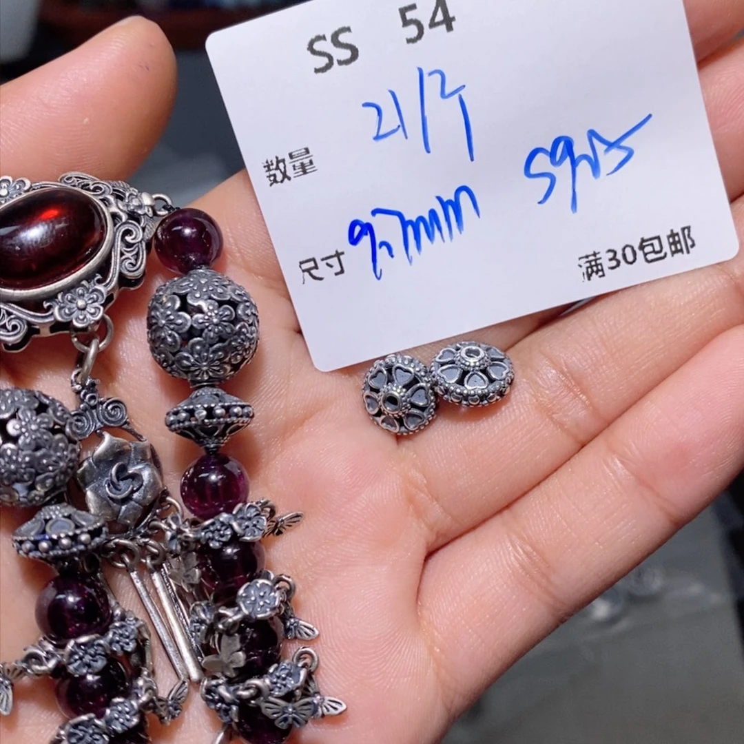 水晶颈饰银S925镶嵌SS54