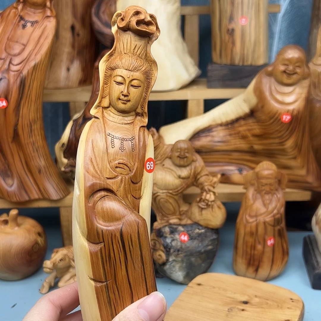 木五*柏木摆件手把件