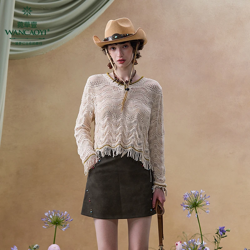 【商场同款】【异域风情】菀草壹2025春季新款毛衫G32551511