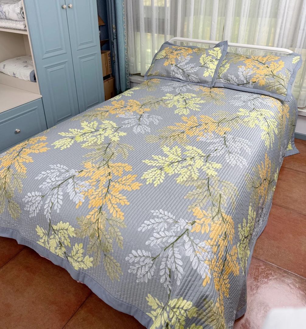 【高性价比】新款天丝莱赛尔床盖三件套加厚夹棉床单榻榻米铺盖垫被