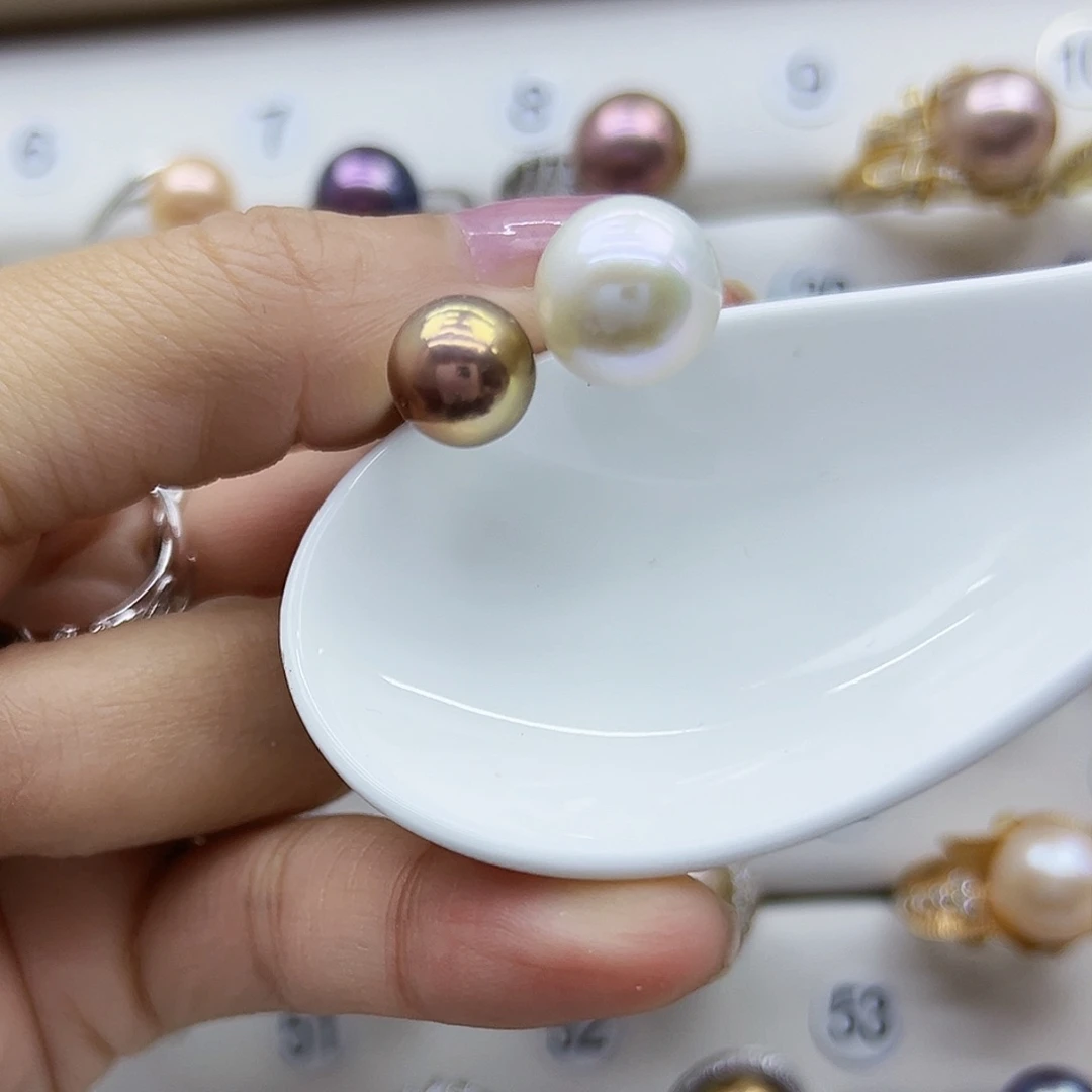 未镶嵌耳饰淡水珍珠心*