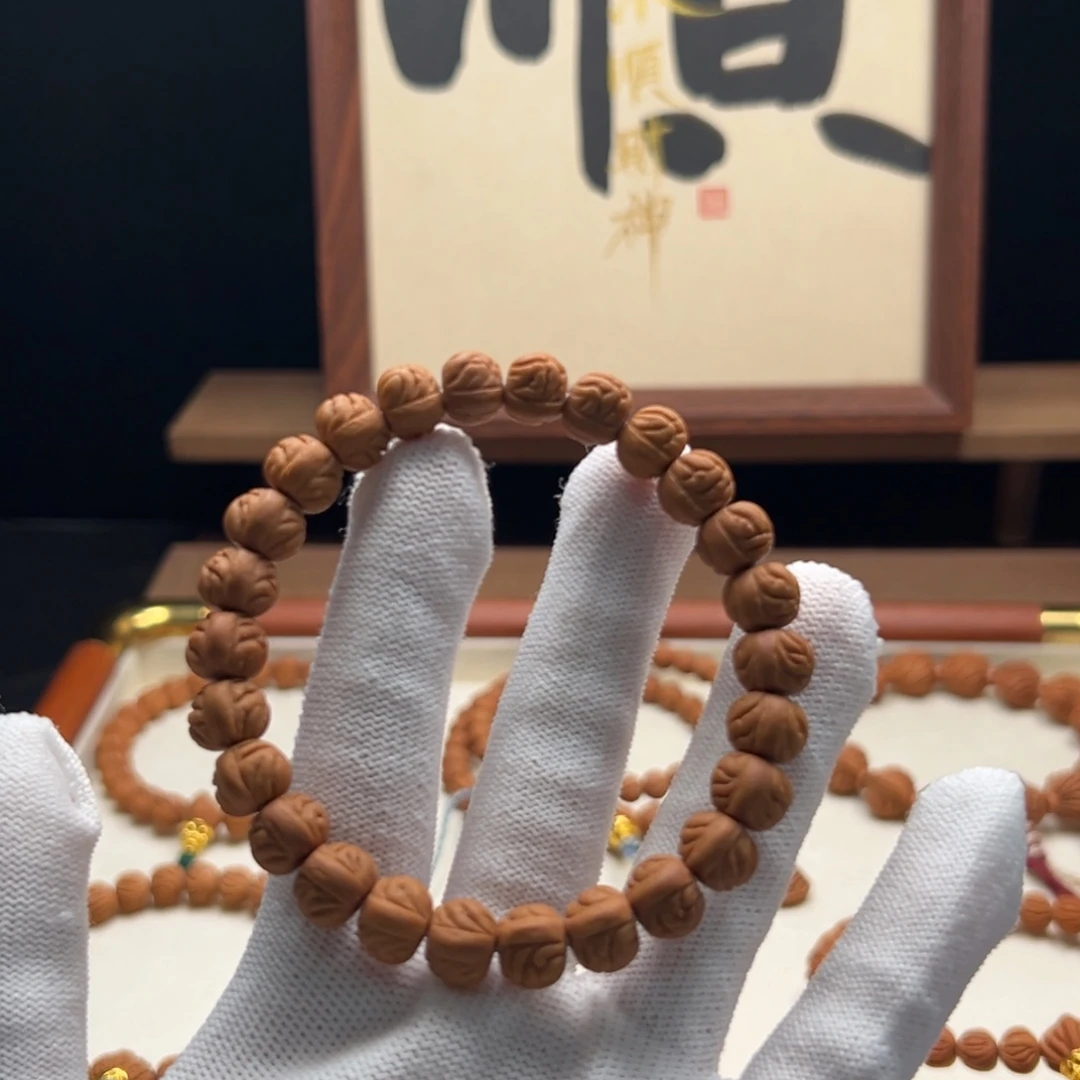 木质类陕西龙纹桃核