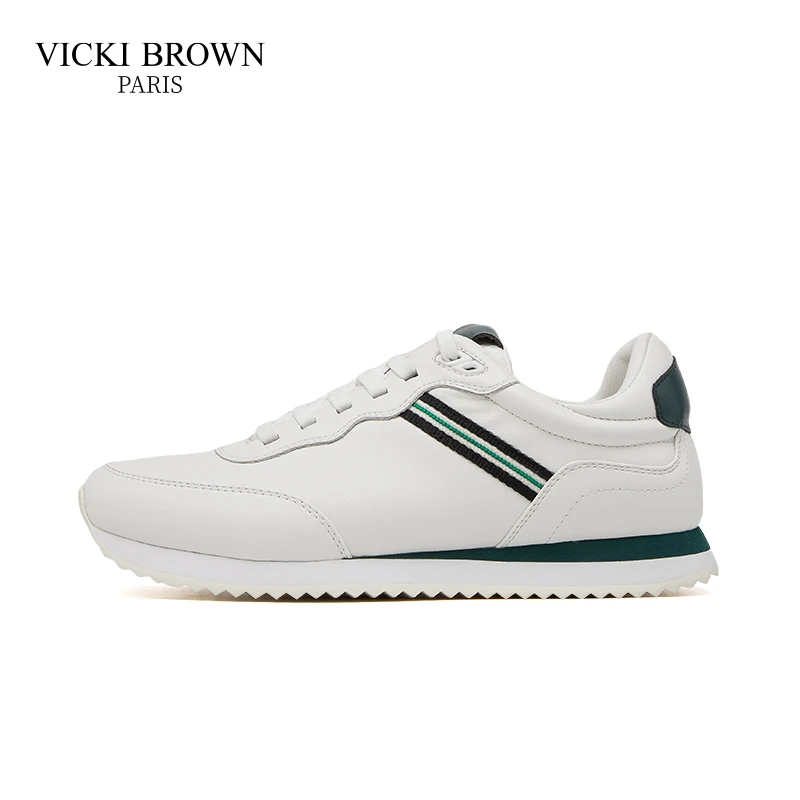 VICKI BROWN法国轻奢男式经典时尚休闲低帮阿甘鞋百搭舒适运动鞋