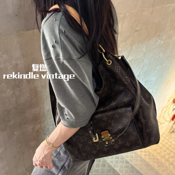 95新 LouisVuitton/路易威登 复燃精选/老花Metis泫雅hobo13年
