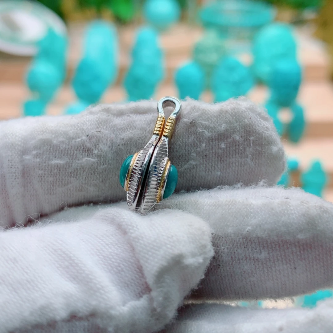 绿松石银S925镶嵌配饰