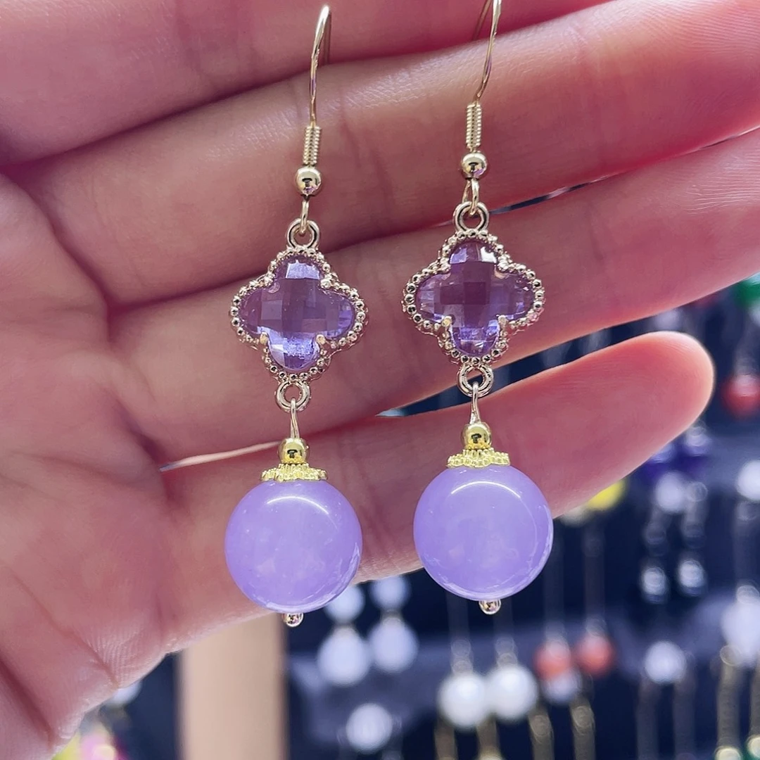 玛瑙/玉髓未镶嵌耳环