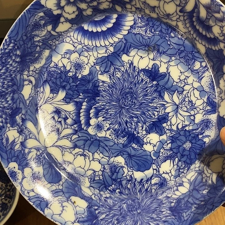 摆件陶青花万花壶承