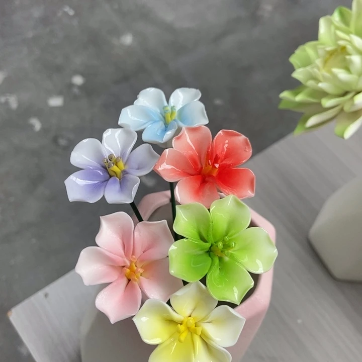 陶瓷手工制作陶瓷花