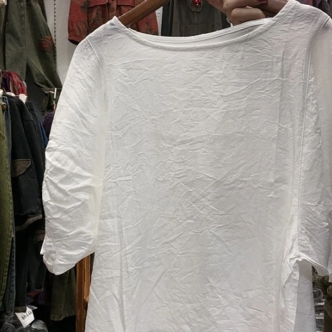 刺绣招财猫麻天丝麻上衣