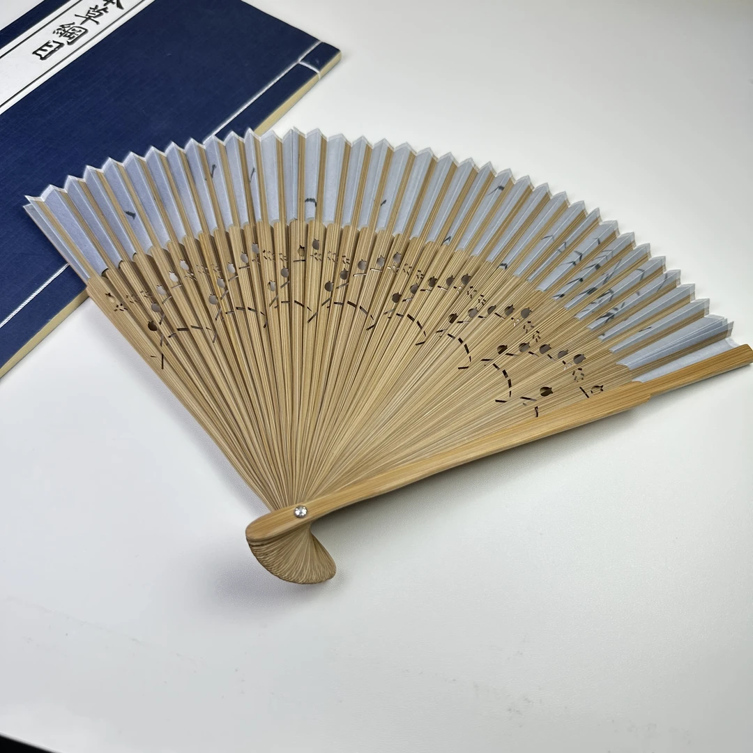 【铭记珠宝】金丝竹扇子28-2DM78H412【多样性发一件】