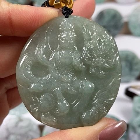 翡翠颈饰未镶嵌玉龙观音福利