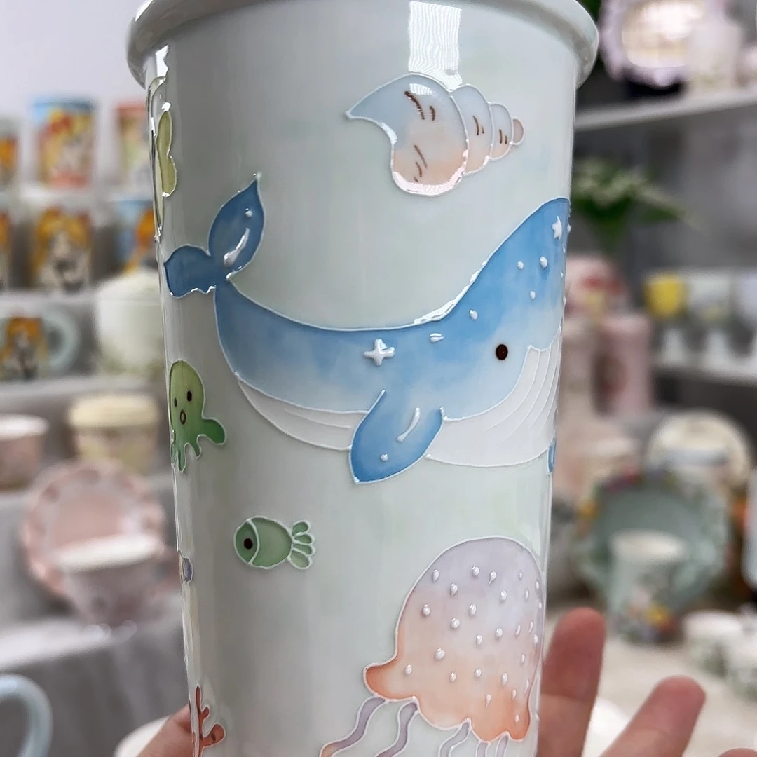 手绘高温釉下彩陶瓷