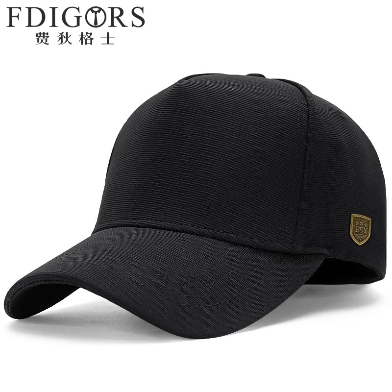 FDIGORS大头围高顶帽子男款夏季侧标后封口轻薄鸭舌帽速干棒球帽