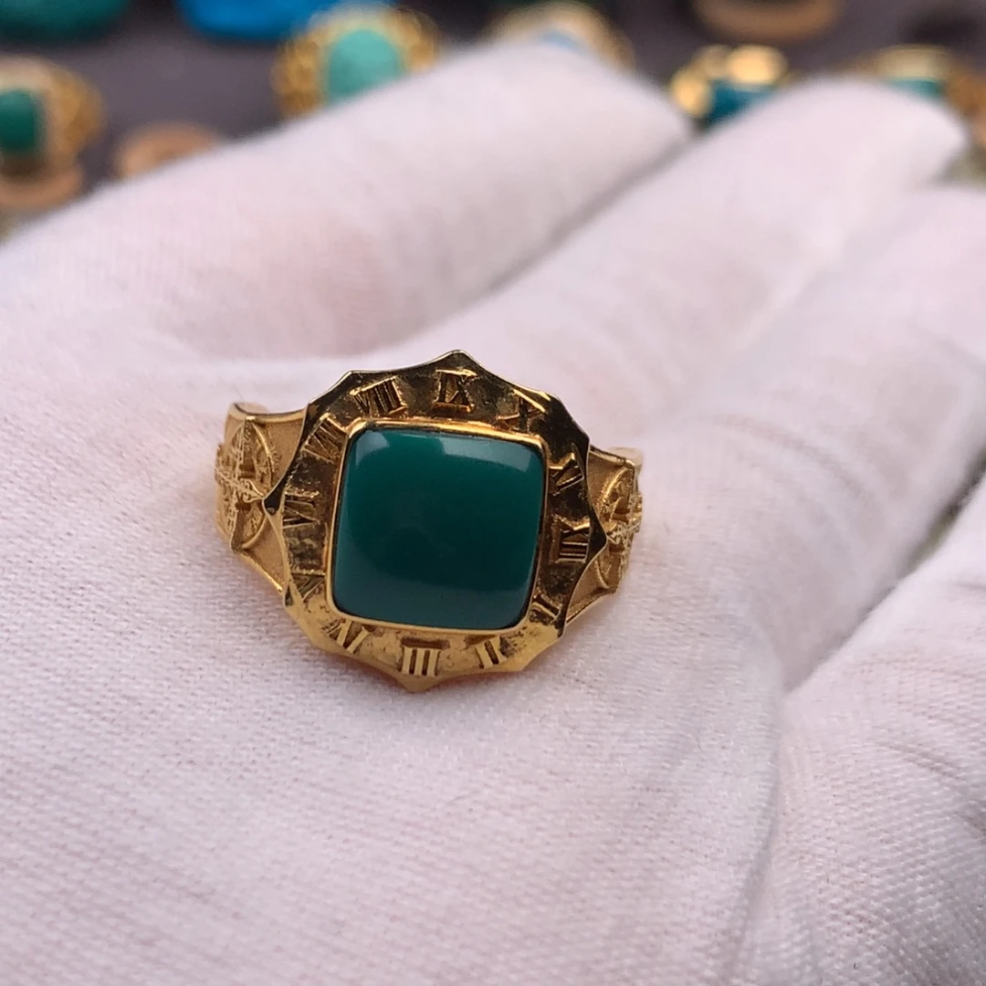 绿松石18K金镶嵌绿松石