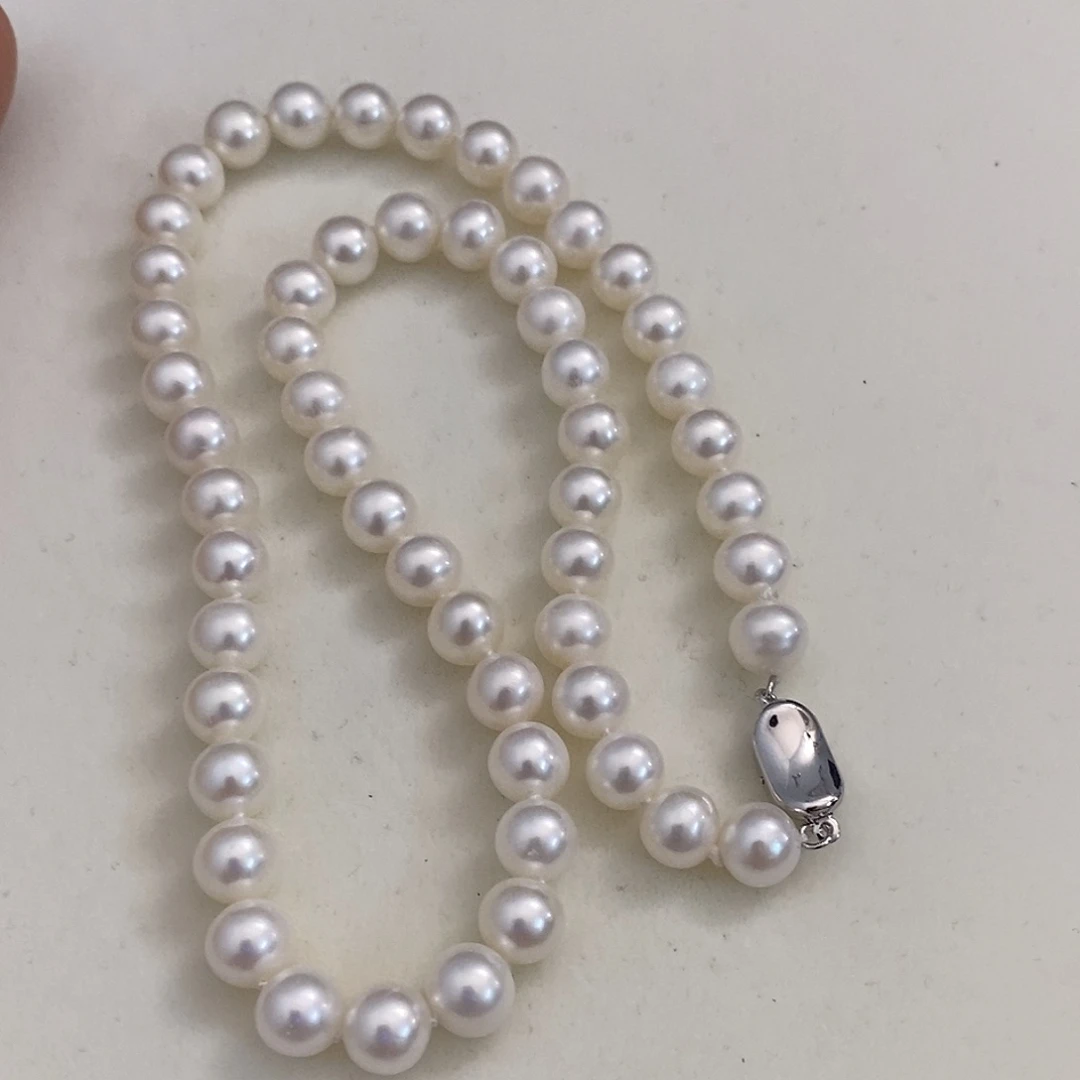 银S925镶嵌淡水珍珠颈饰