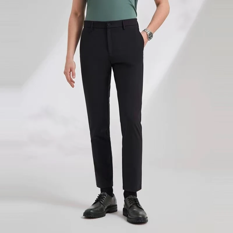 【思雅】101男士雅弹力商务休闲裤