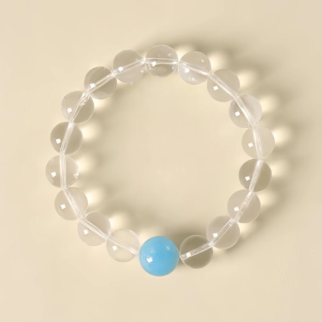 【露思同款】白水晶海蓝宝水晶手串