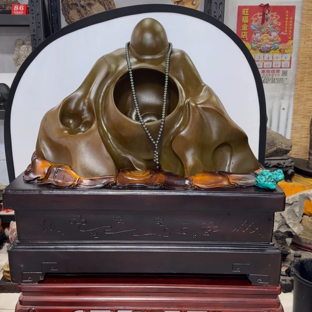 ****光摩尔石佛奇石上一个