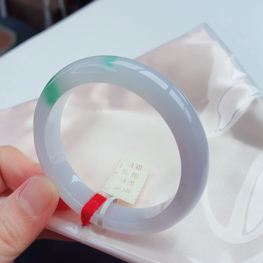 翡翠未镶嵌手镯15号-54圈口