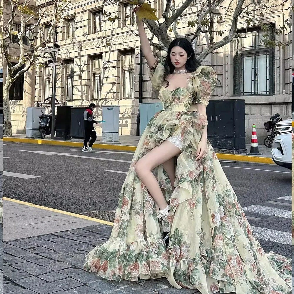 孤品21-30荣特服饰）外贸气质长款连衣裙显瘦