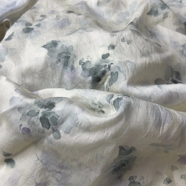 天丝（莱赛尔纤维）水墨画印花1米。
