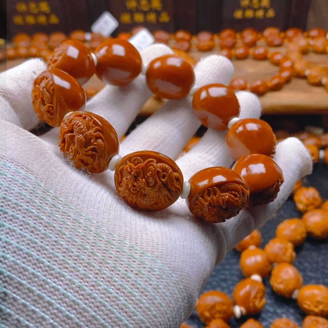 手串/手链橄榄核许忠英2.1铁核，龙凤呈祥