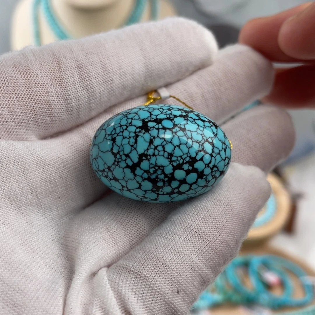 绿松石手链未镶嵌精品乌兰花枣珠卡21×31