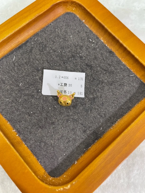 F100020足金999耳朵小库洛米头【主图有克重】