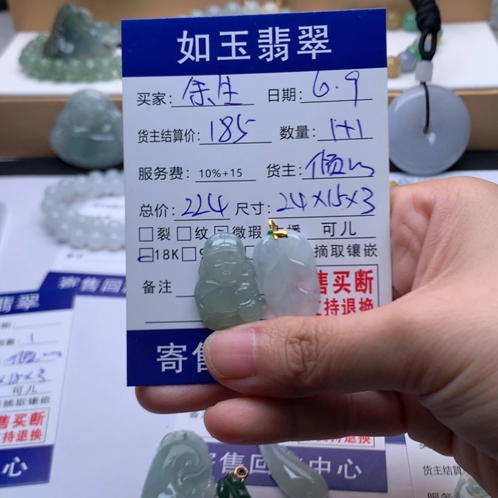 余***心翡翠未镶嵌颈饰154585857