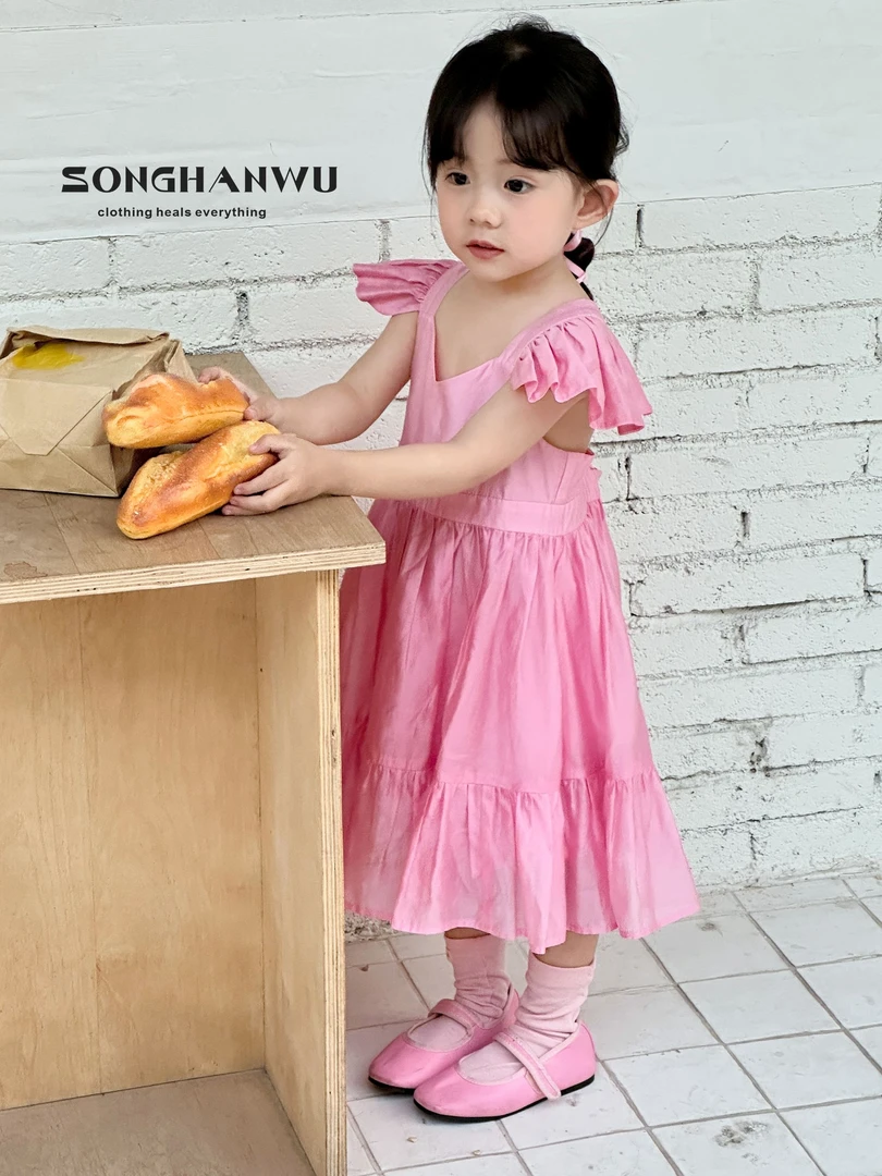 松韩屋2025春夏新款女童甜美吊带裙休闲透气夏季裙子 S4QG2254