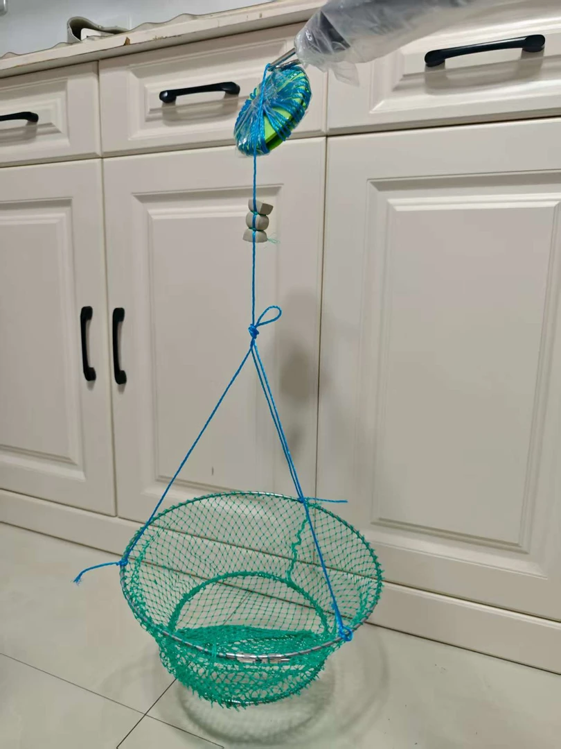 新款盆式螃蟹笼 加大浮漂 网线加粗送6米线备用 满5个免运费