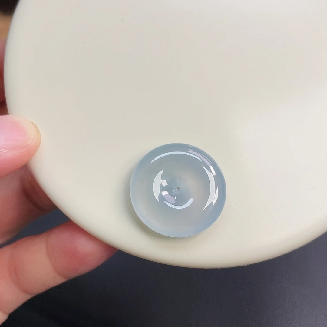 翡翠未镶嵌颈饰平安扣【55】24.4-6.3