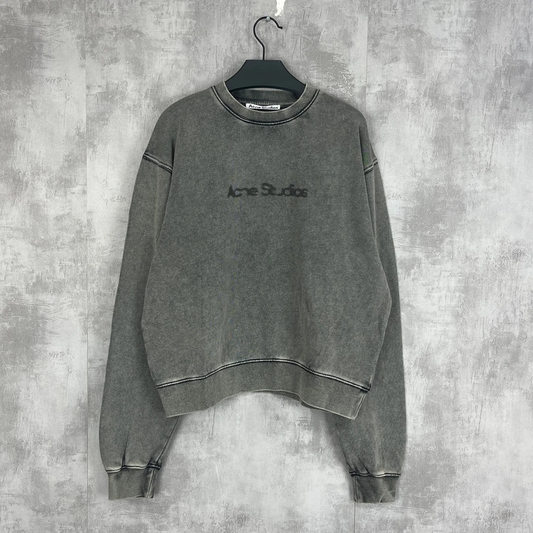 (pm)Acne Studios 褪色做旧徽标字母长袖卫衣 全码 全新