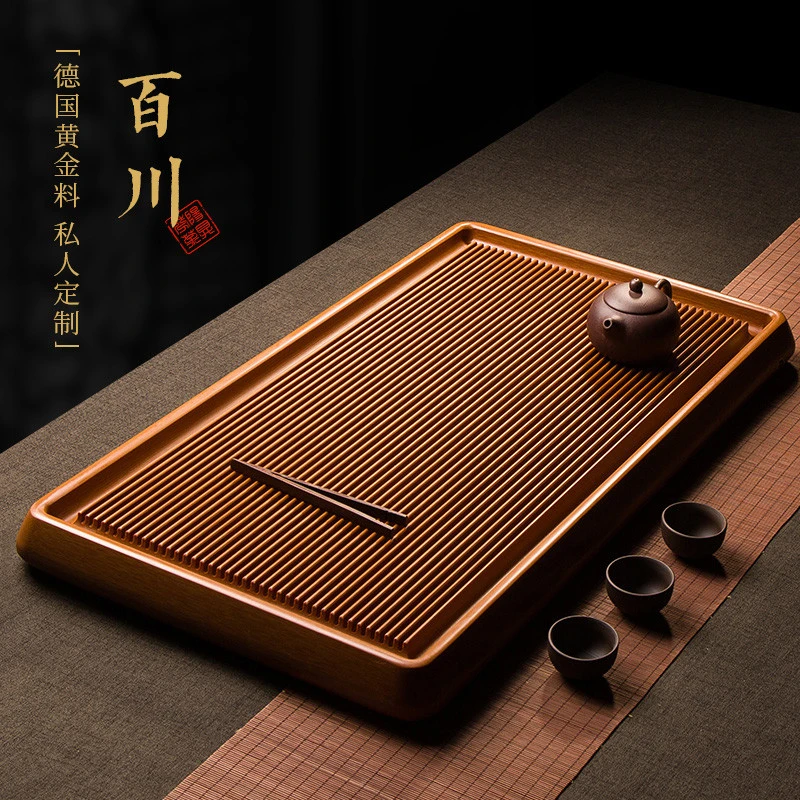 德国黄高档电木茶盘家用简约胶茶托泡台海功夫具大小型号现代轻奢