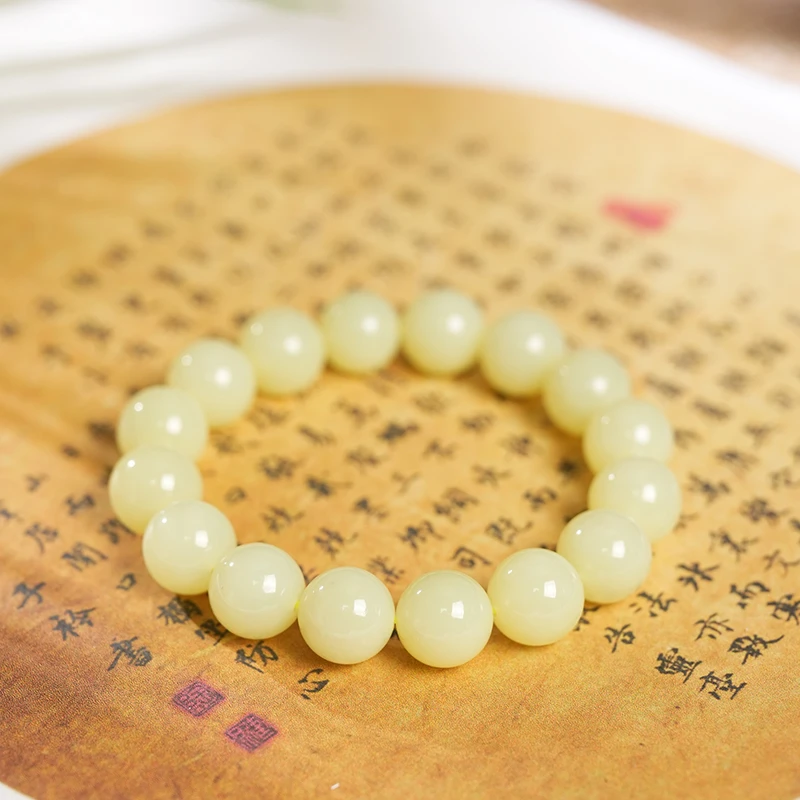 【鑫浩珠宝】新疆和田玉-黄玉 精品黄玉卡12手串多样性发一条