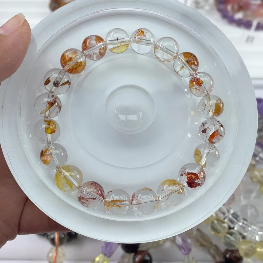 未镶嵌手串水晶026锦鲤胶花10m