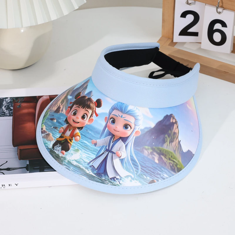 2025新款大帽檐子夏季户外遮阳男女童空顶太阳帽子