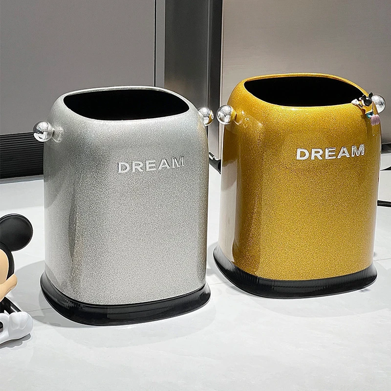 家用轻奢风垃圾桶卧室客厅多功能纸篓大容量创意高颜值收纳垃圾桶