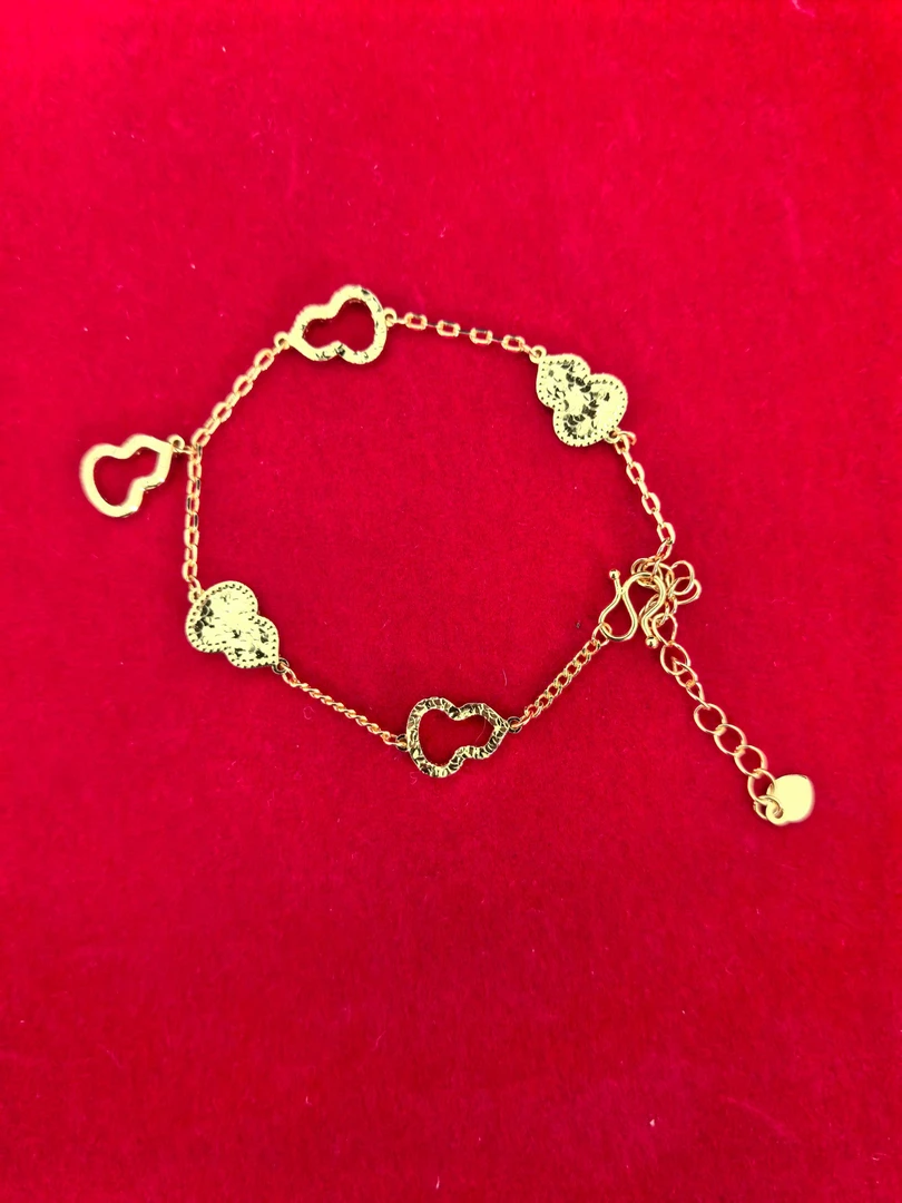 铜合金手链 铜合金手链 碎冰冰葫芦 镂空款式 小众时尚