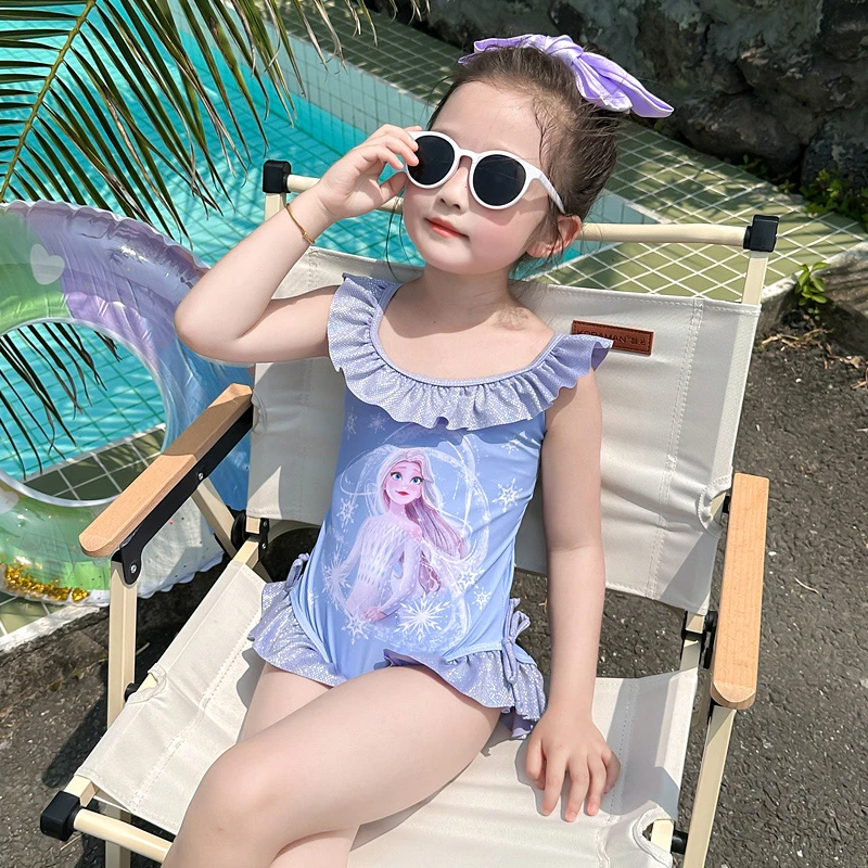 泳衣裤女童夏季儿童游泳衣2024新款洋气女孩连体泳衣旗袍中式泳装