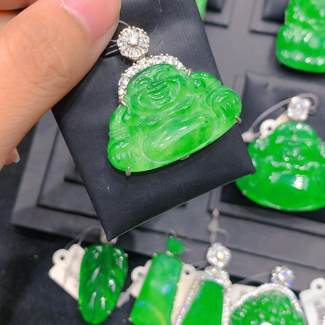 颈饰银S925镶嵌翡翠888514