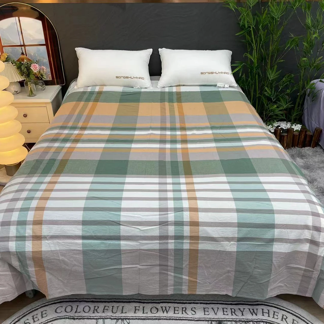 【RR荣荣】组合-全棉色织水洗棉床单【240*250】柔软亲肤！！！！！！！