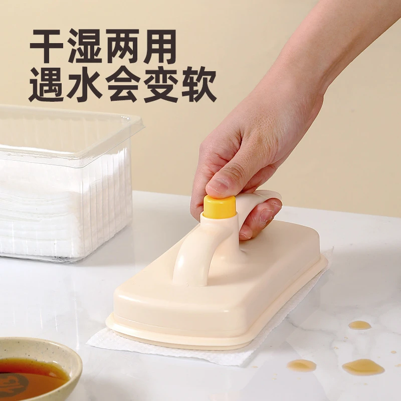 创意桌面刷家用玻璃清洁擦一次性魔力擦可替换抹布厨房去油污神器