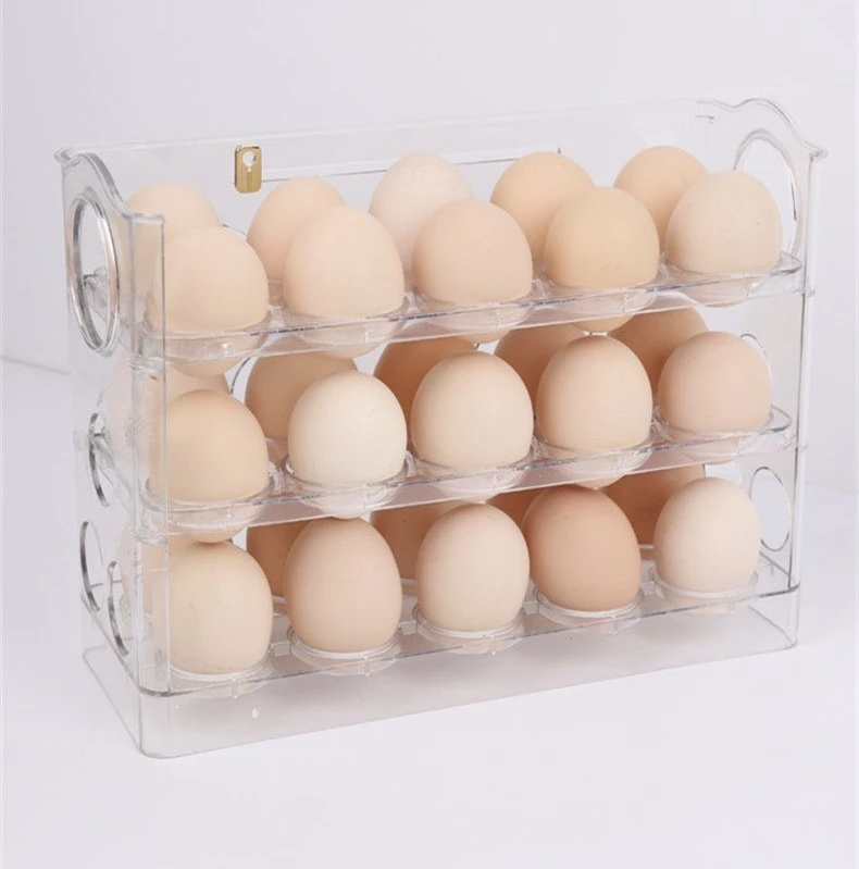 （拍一发二）透明鸡蛋中式冰箱门银行创意食物冰箱专用鸡蛋收纳盒