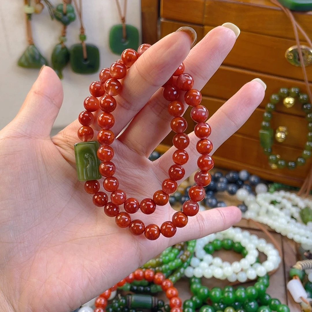 南红玛瑙未镶嵌手链