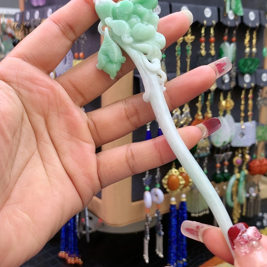 【闪购商品】翡翠挂件未镶嵌F****发簪